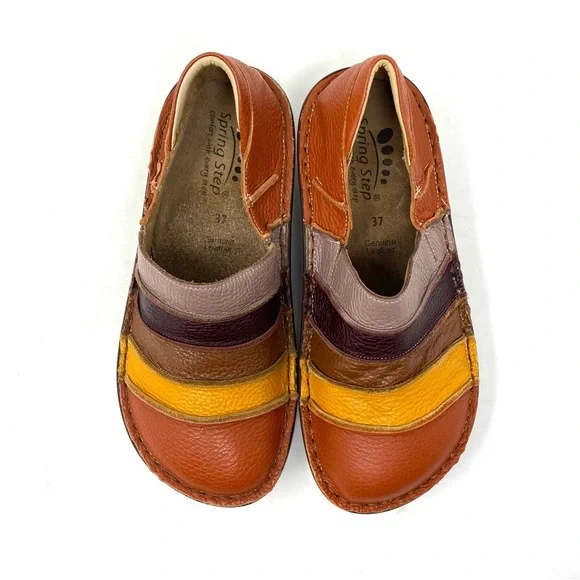 SPRING STEP FIREFLY LEATHER SLIP-ON SHOE IN CAMEL - Picture 5 of 7